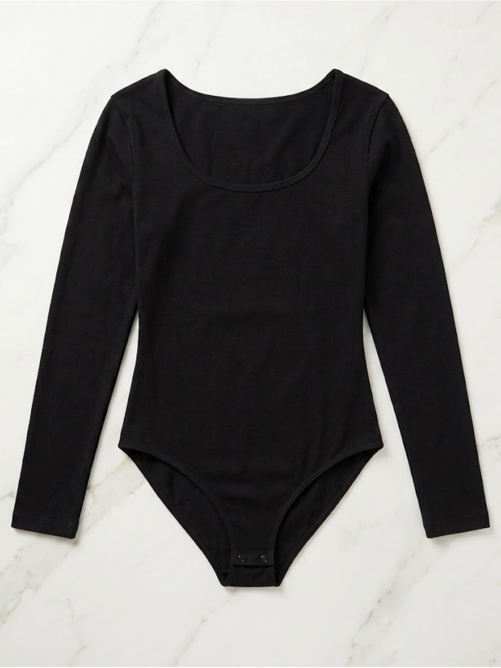 NWOT MANGDIUP Long Sleeve Black Bodysuit - Women’s Size Small